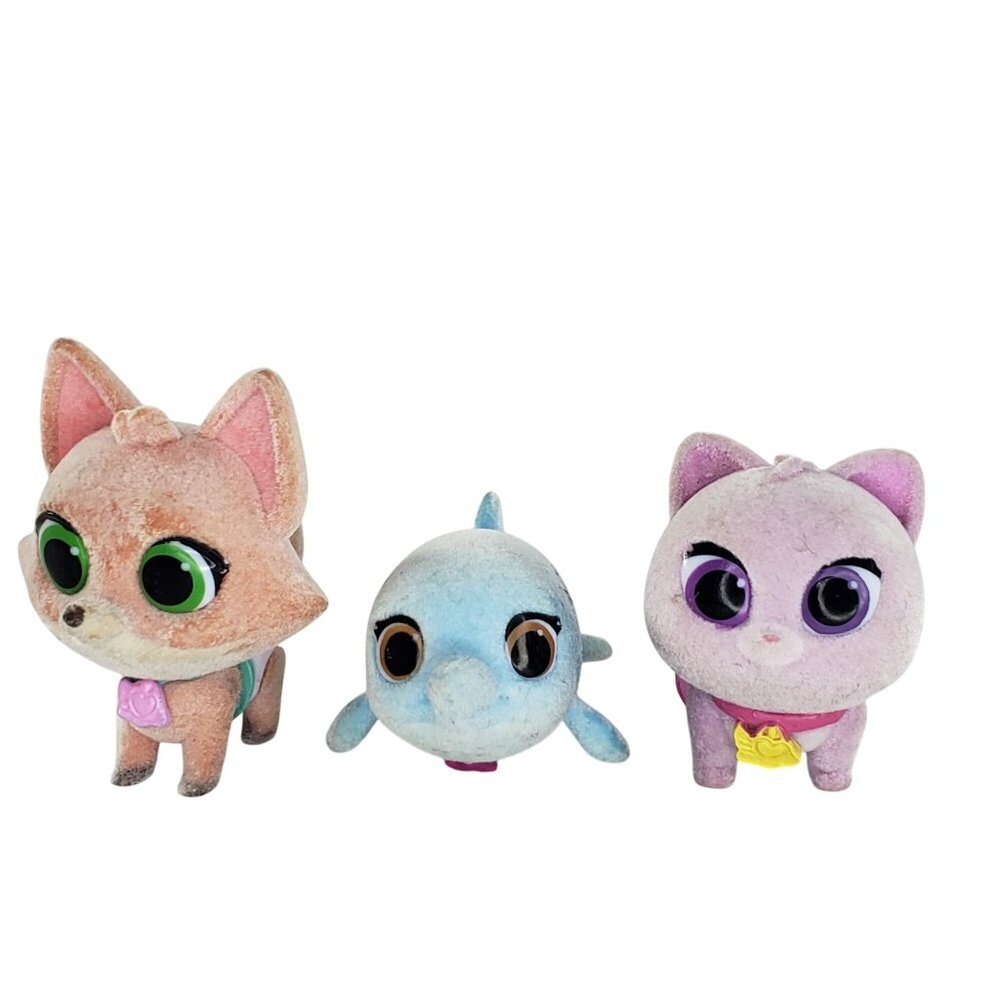 Disney Junior Surprise Babies Flocked Fox Dolphin Cat Figurines Set Of 3